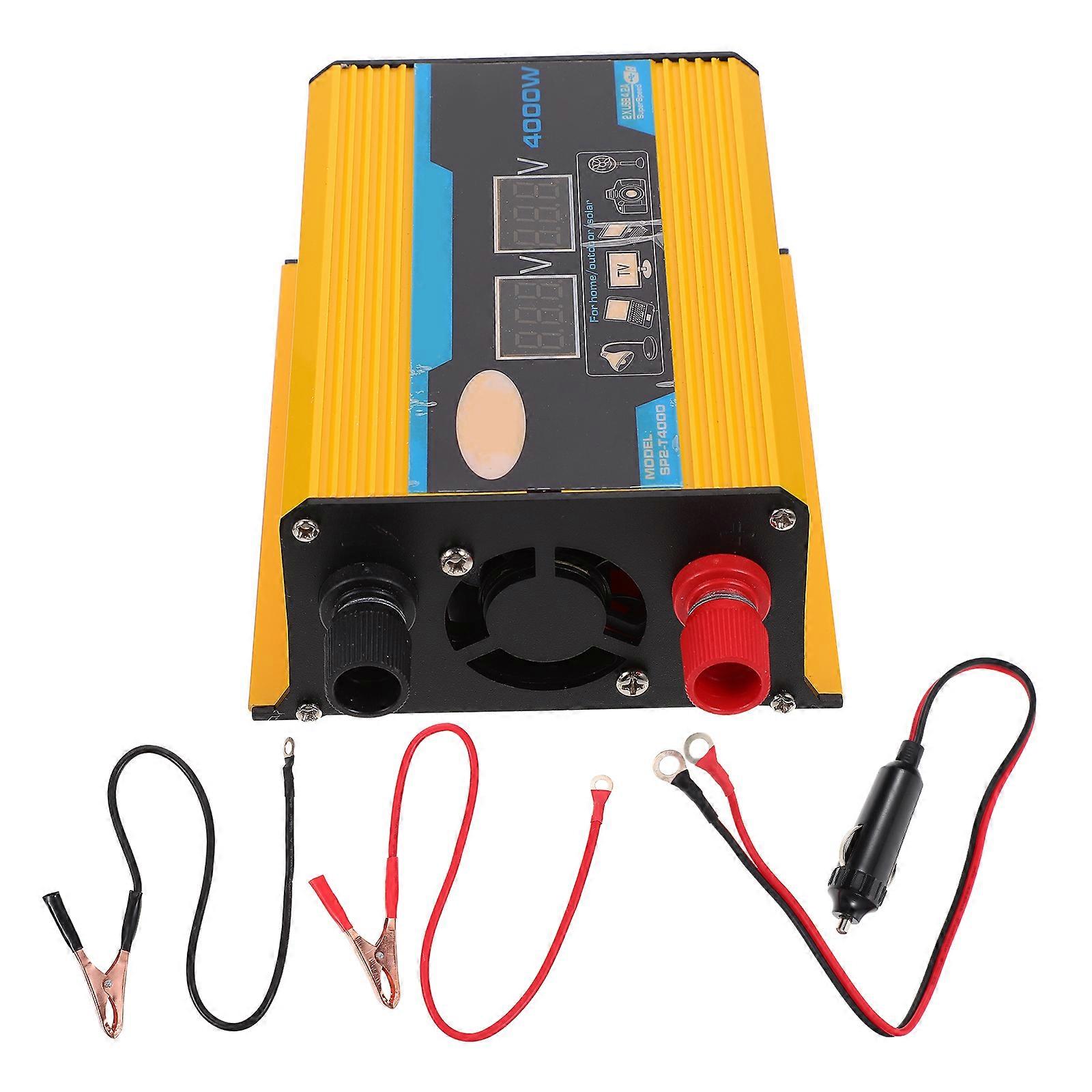 Car Inverter Outlet Dual USB Output for Car Use Sturdy Durable Plastic Copper Alloy 1Set