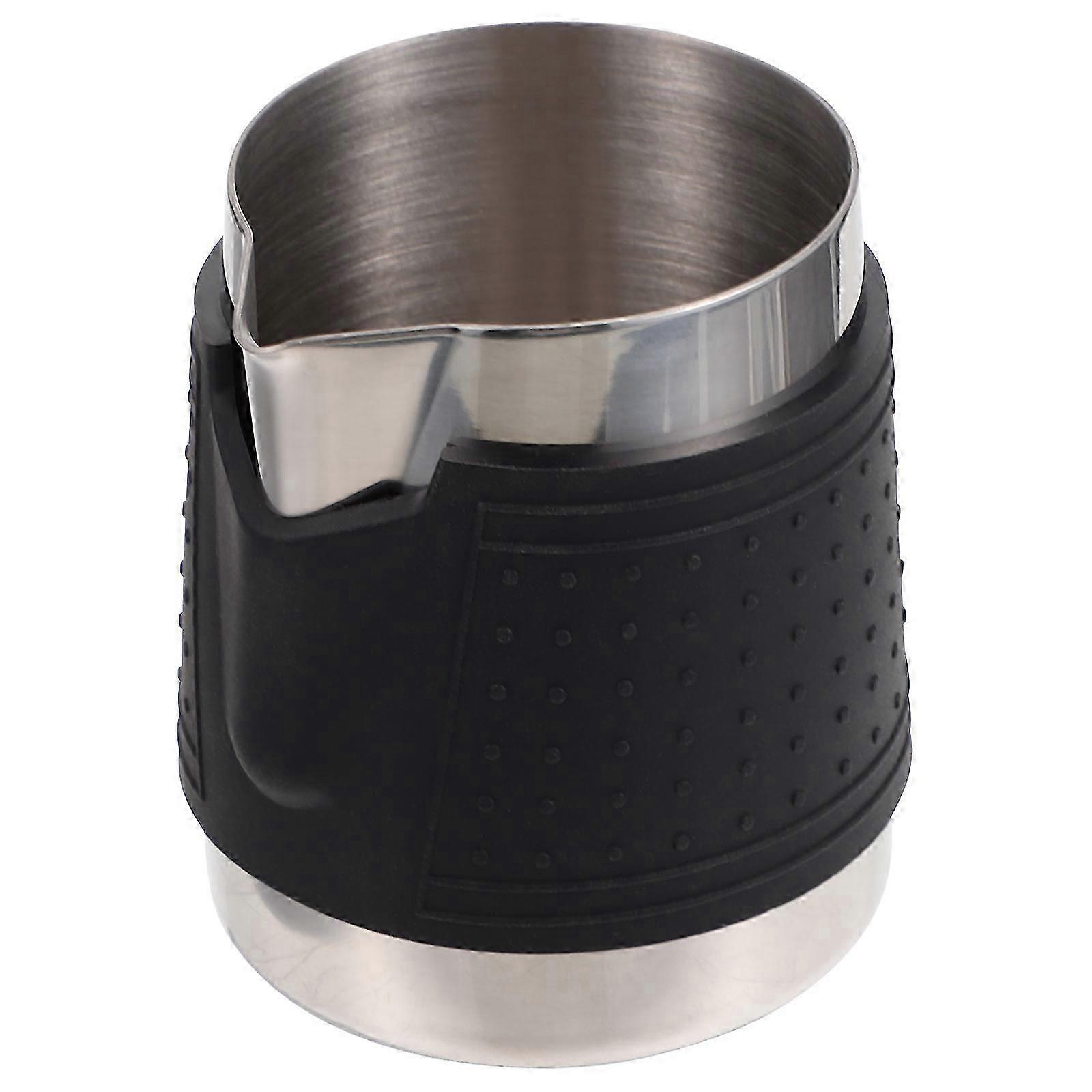 Latte Milk Pitcher Silicone Material Perfect For Coffee Making 350ml Storing Coffee 1set