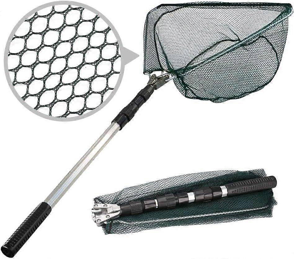Fishing Landing Net Telescopic Foldable Collapsible Extensible for Bird Fish Catch Release Lightweight Portable