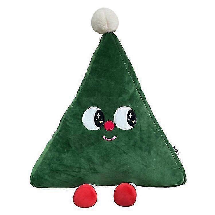Green Triangle Christmas Tree Pillow Plush ToyLarge