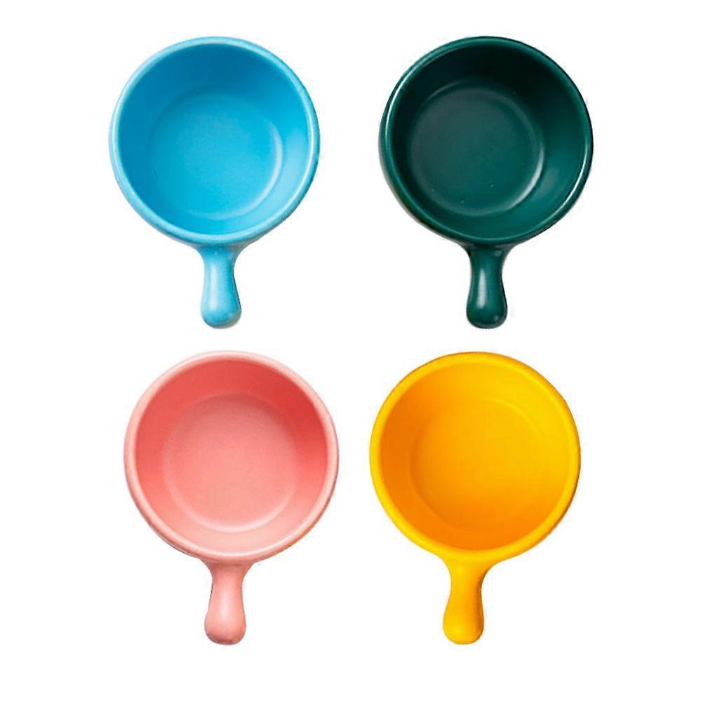 Ceramic Dip Serving Dishes with Handles for Home Use Assorted Pieces