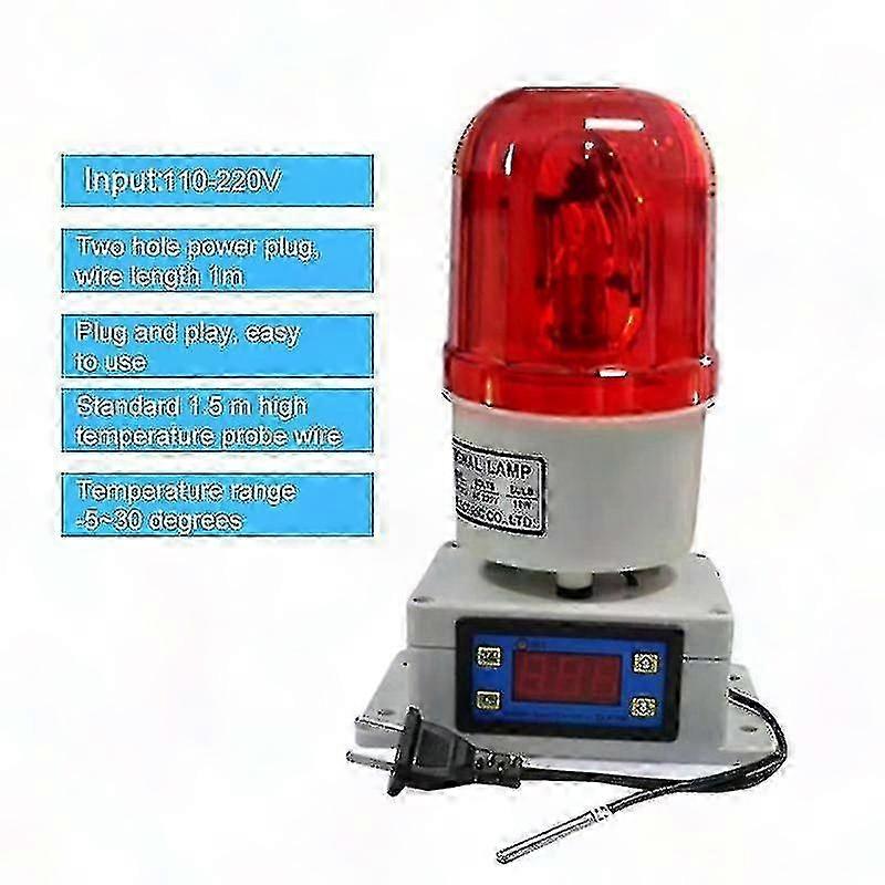 Temperature Alarm Thermostat for Machine Room, Farm, Oven - High Temp Alert