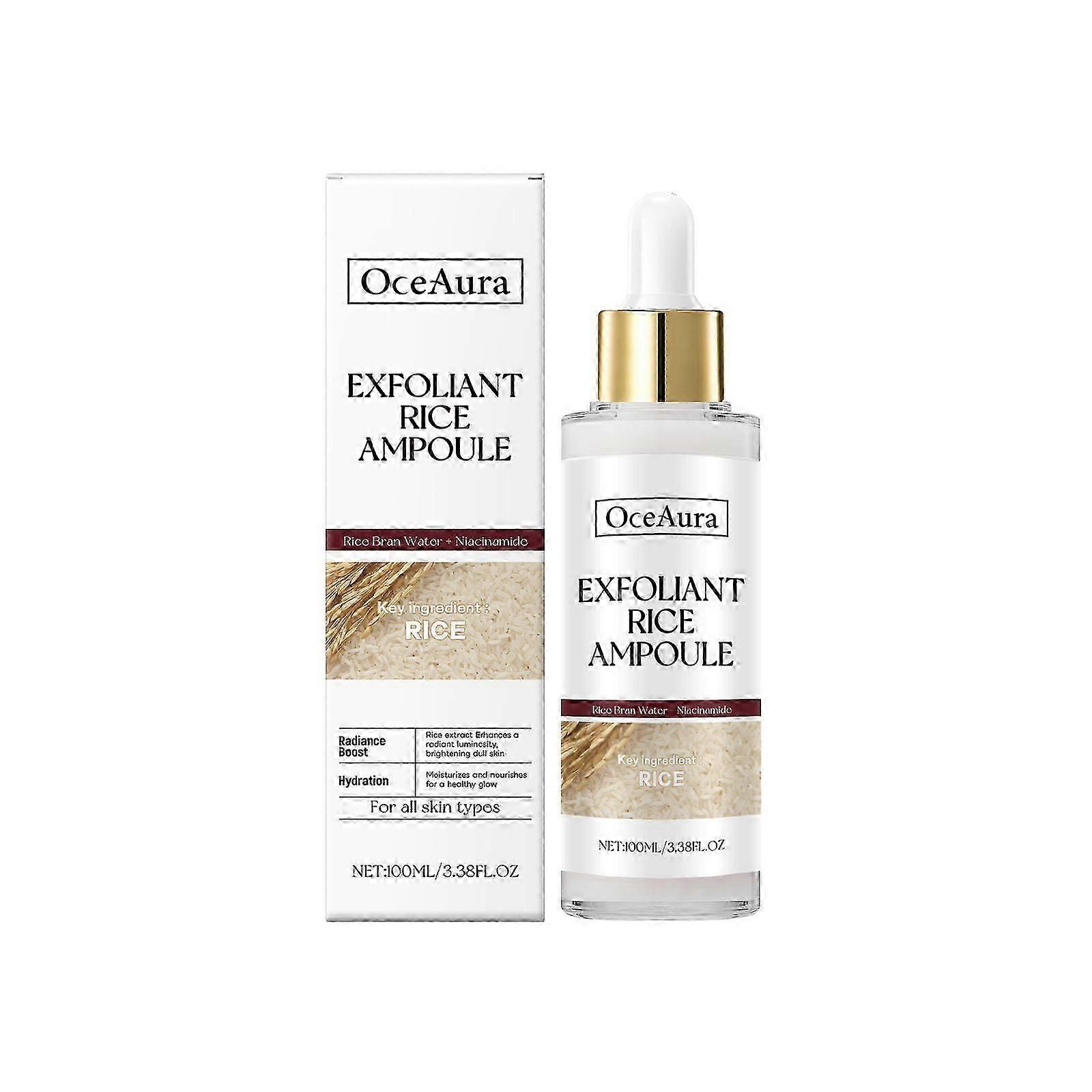 OceAura rice moisturizing exfoliating liquid, moisturizing and hydrating, gentle exfoliating and tender skin moisturizing liquid