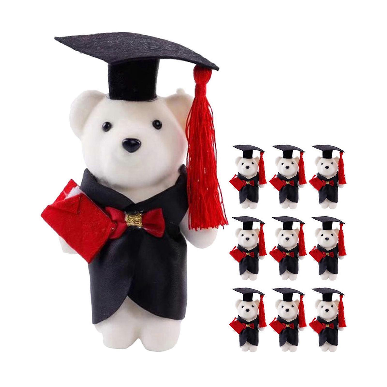 Graduation Season Bear Flower 30 Pcs Adorable Plush Bear Dolls For Graduates Assorted Color Keepsake