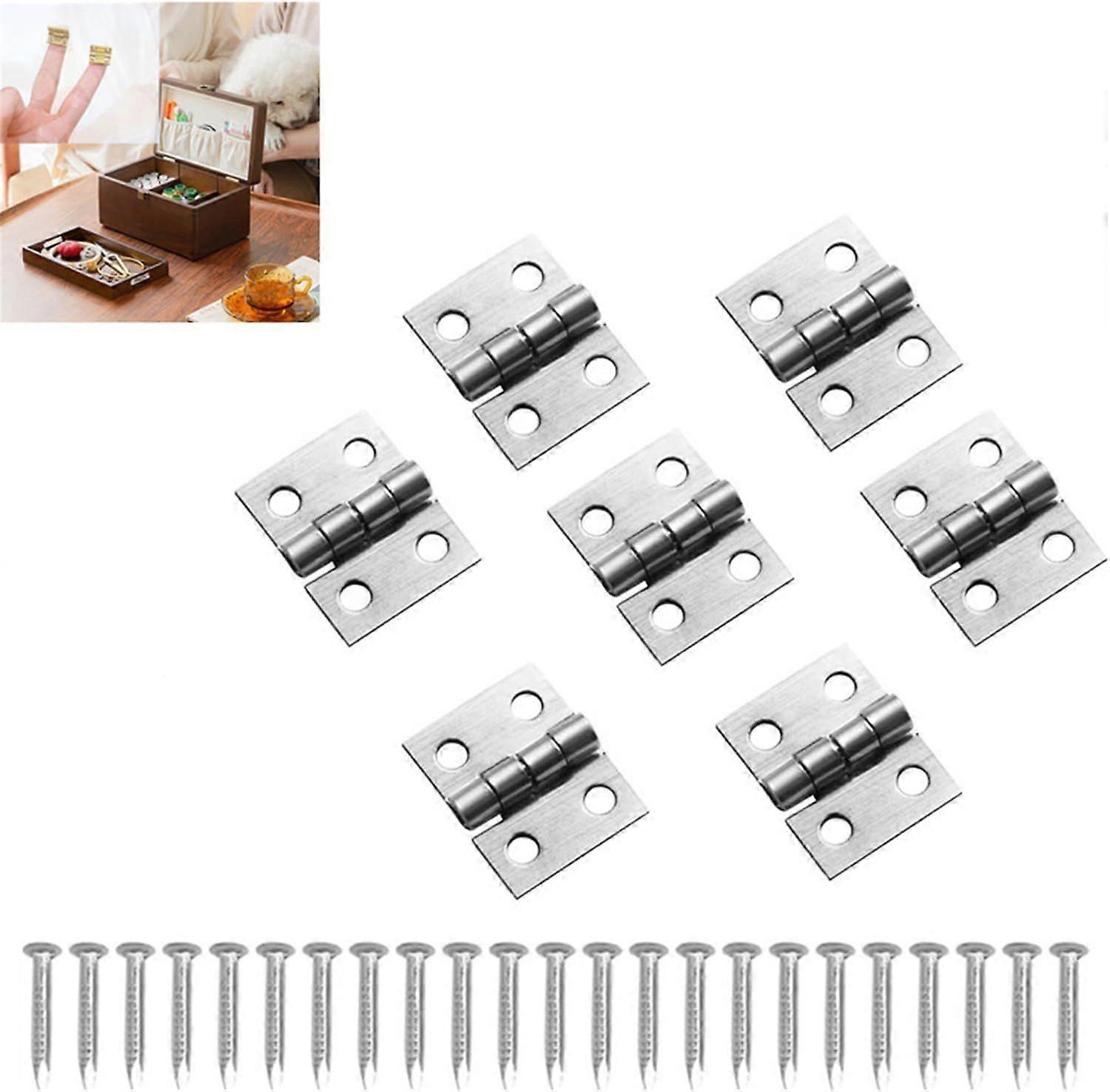 Dollhouse Mini Hinges 7pcs Brass Hinges Hardware Butt Hinges Connectors with