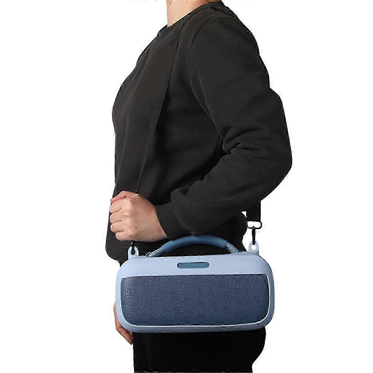 Shockproof Silicone Cover Case with Shoulder Strap for Speaker B