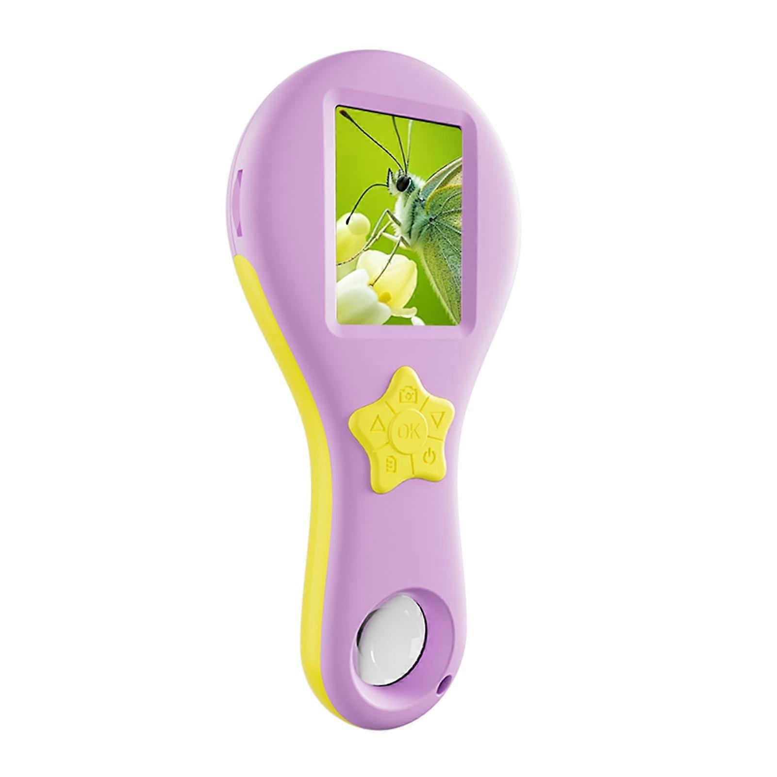 Microscope for Kids, 2 Inch Digital Handheld Model with 500x Magnification, Mini Portable Magnifying Glass for Students