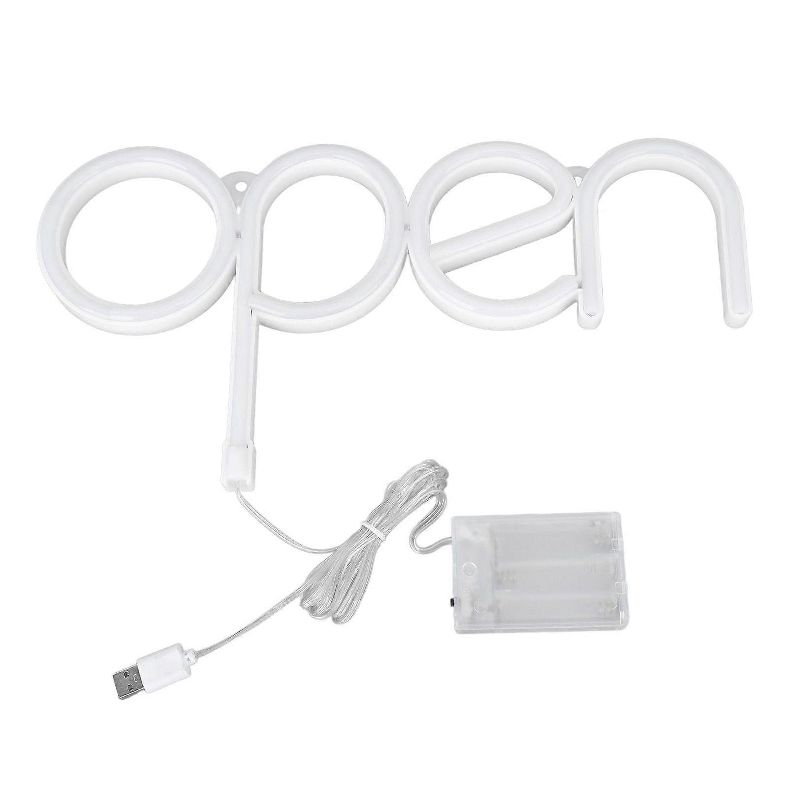 Neon Open Sign Bright RGB LED Sign 13.8x7.3in Battery USB Powered PVC Neon Display Light for Store Party Restaurants