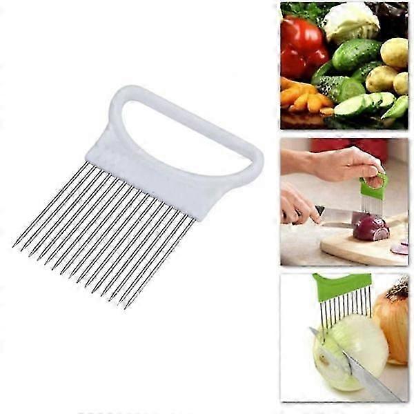 2 Pack Onion holder vegetables Slice Cutting tool White