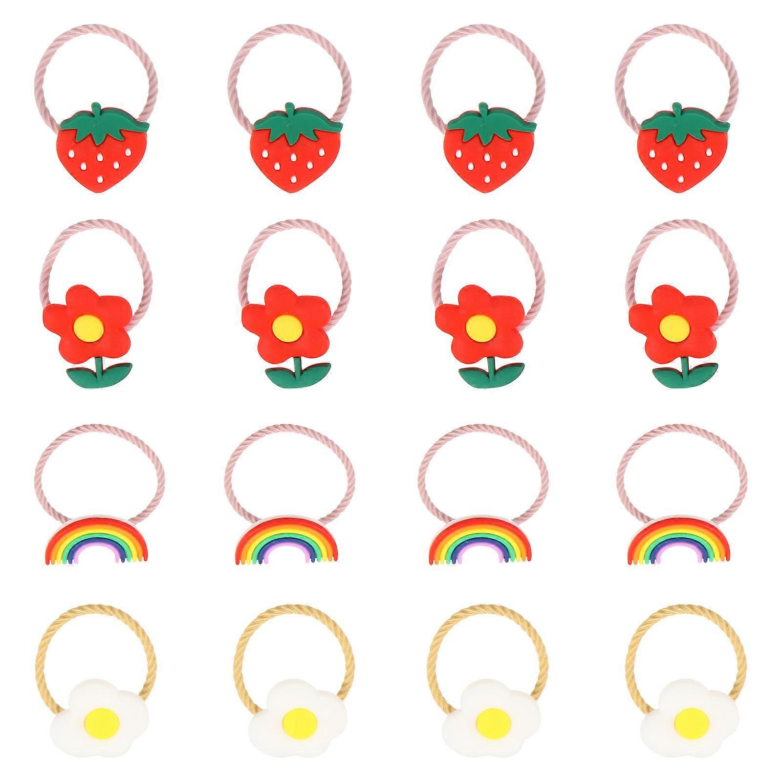 Lovely Hair Accessories Made of Resin and Plastic for Adornment Assorted Color 16 Pcs 8 Pairs