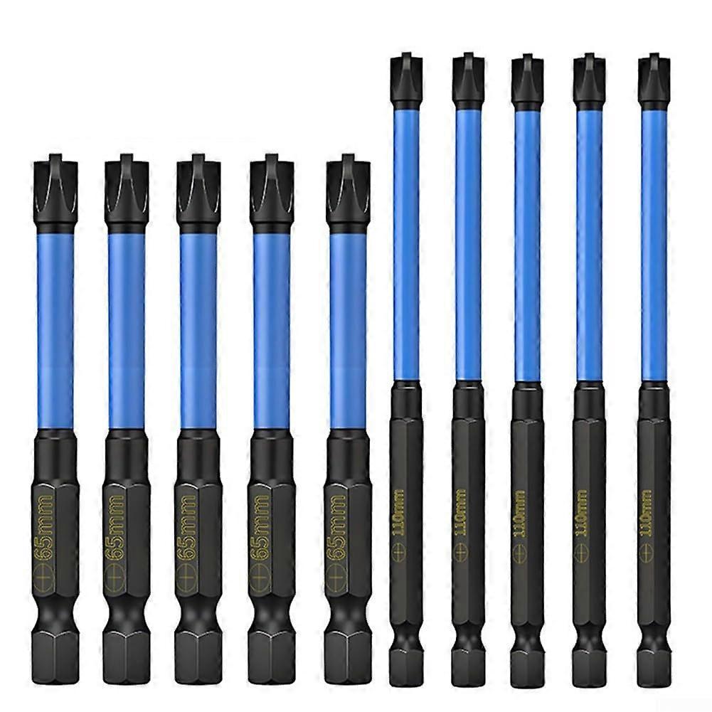 Professional for Electrician's Magnetic Screwdriver Bits Set of 10 in PH2 with Alloy Steel PH2 Magnetic Bit Set 10Piece
