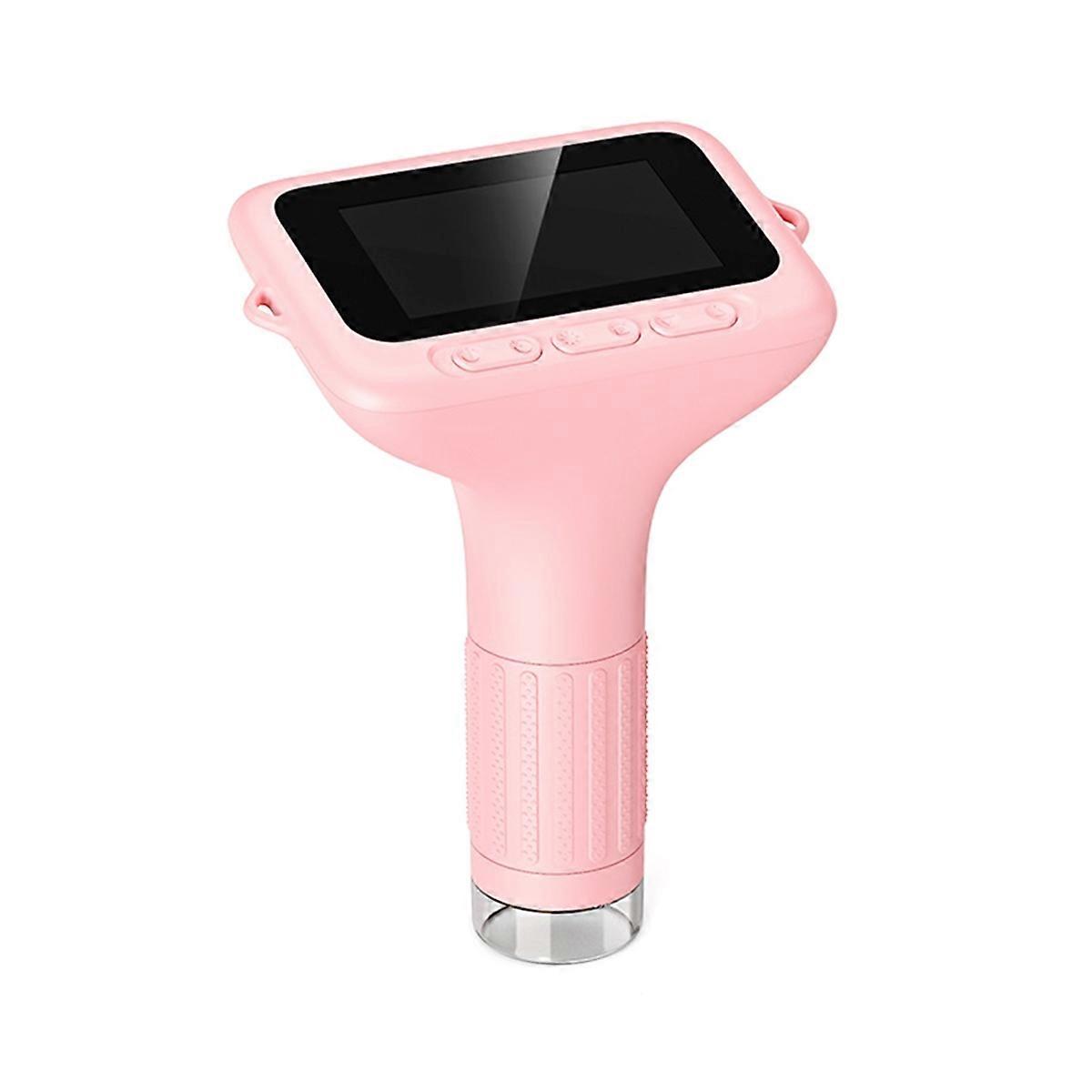 Kids Microscope 1080P 2MP 3 Inch HD IPS Screen 178 Wide Gamut 1000x Zoom1000mAh Battery for Exploration Learning Pink