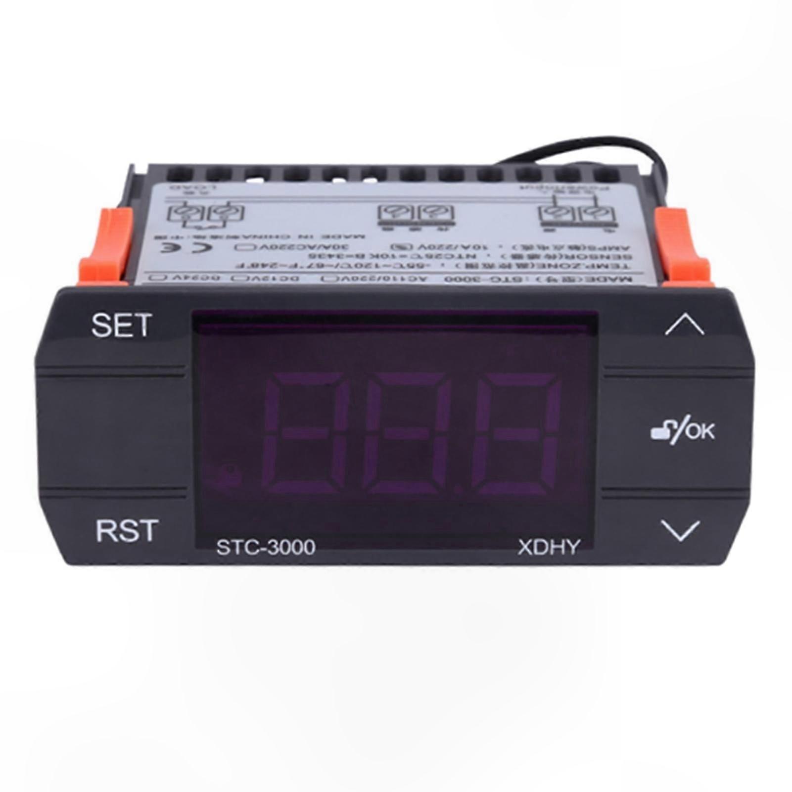 Digital Temperature Controller Thermostat with Sensor, 220V Touch Screen, 30A