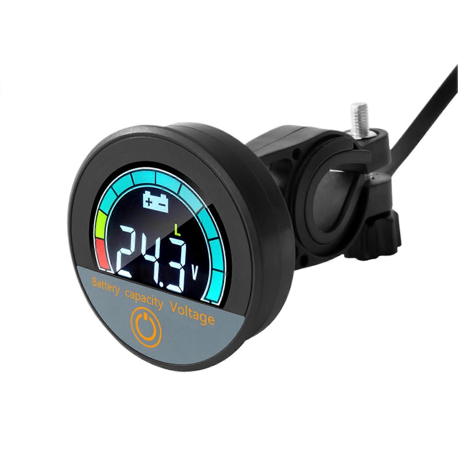 Auto Battery Tester Gauge Vehicle Voltage Monitor LED Backlit Display Compact Readout Unit Car Truck Motorcycle Battery