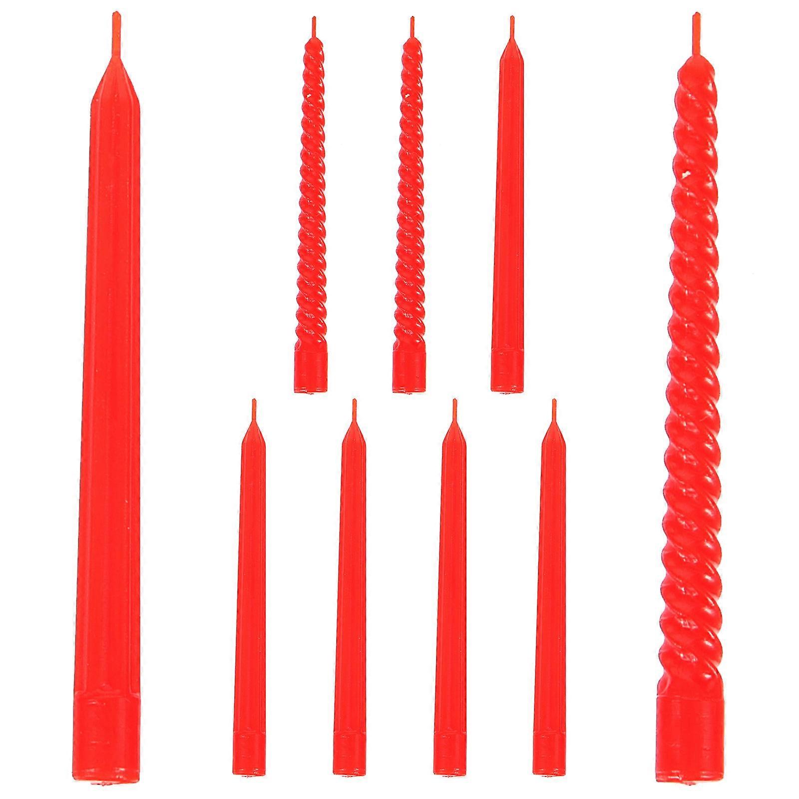Miniature Candle Models Plastic Scene Layout Prop for Kids 18Pcs