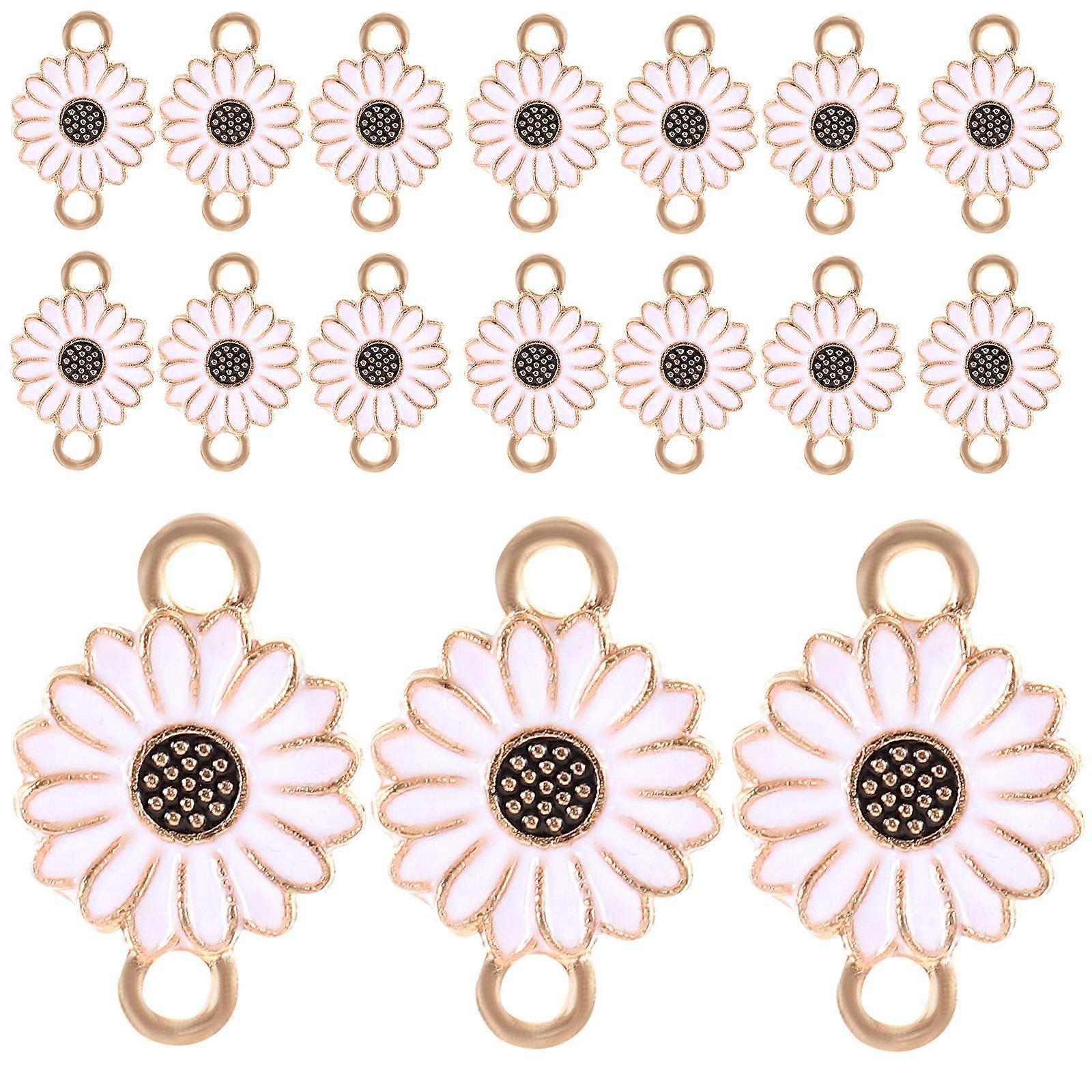 Jewelry Charms Daisy Pendant Links Alloy for DIY Decoration 80Pcs