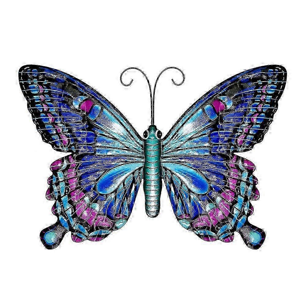 Metallic Butterfly Wall Art Ornament with Iron Simulation Perfect for Indoor and Outdoor Garden Decor