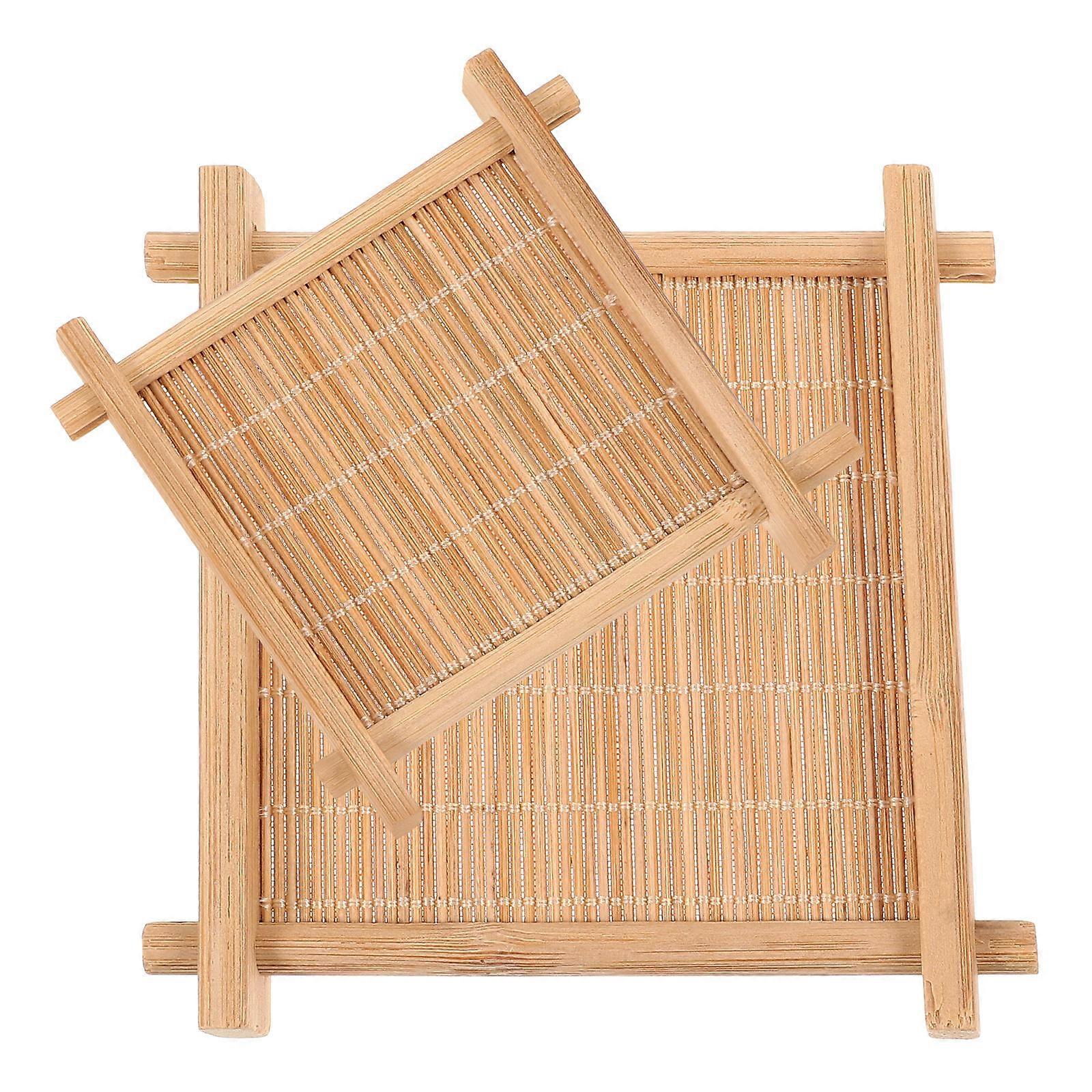 Mat Coaster for Tea Serving 2Pcs Handmade Coaster Set