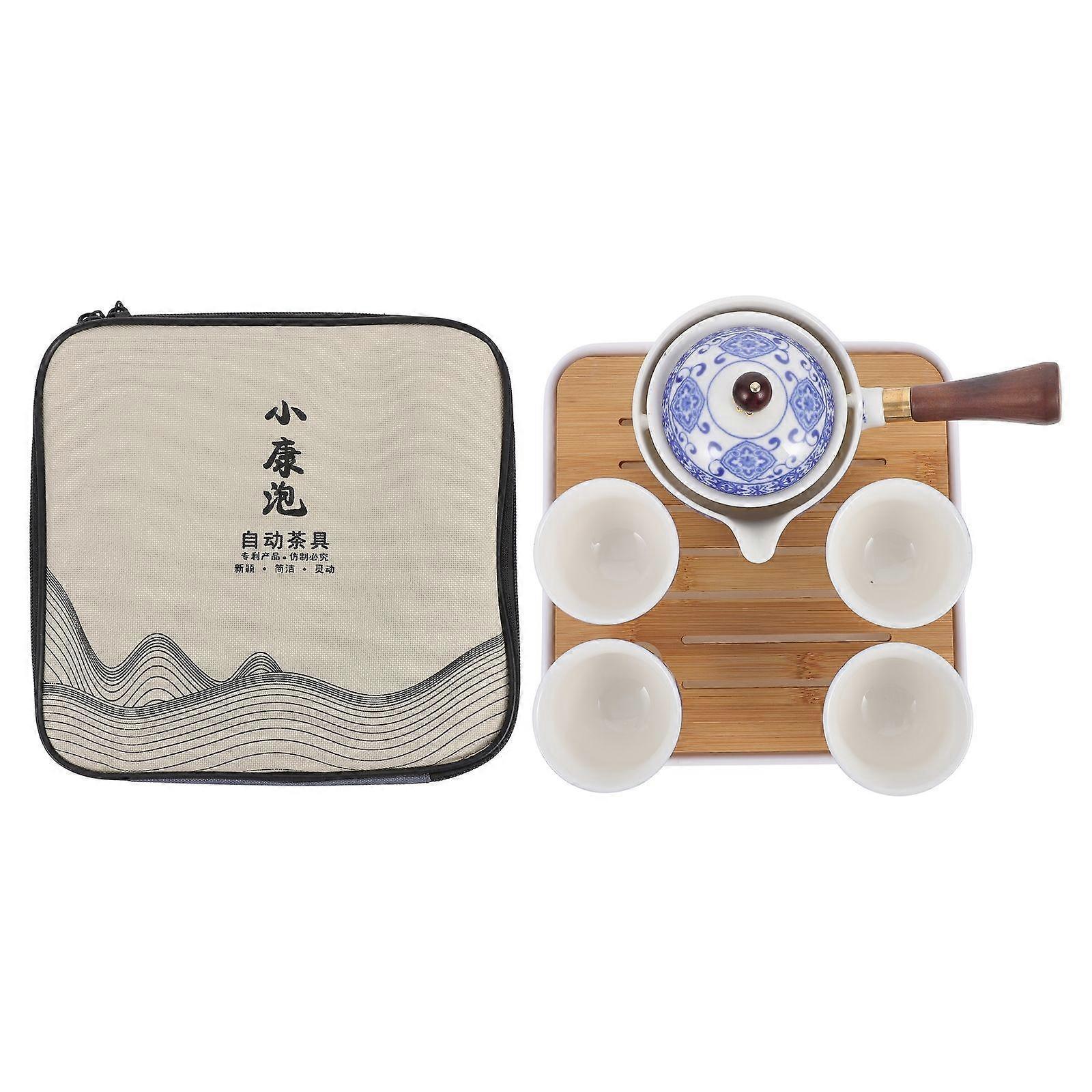 Automatic Tea Kettle Travel Tea Set for Home 1Set Portable Ceramic