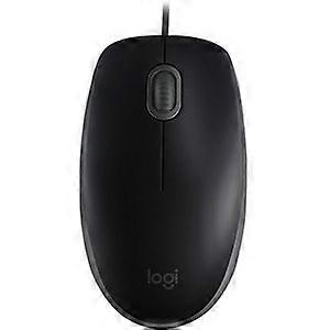 Logitech B110 Mouse - Usb - Optical - Black - Cable