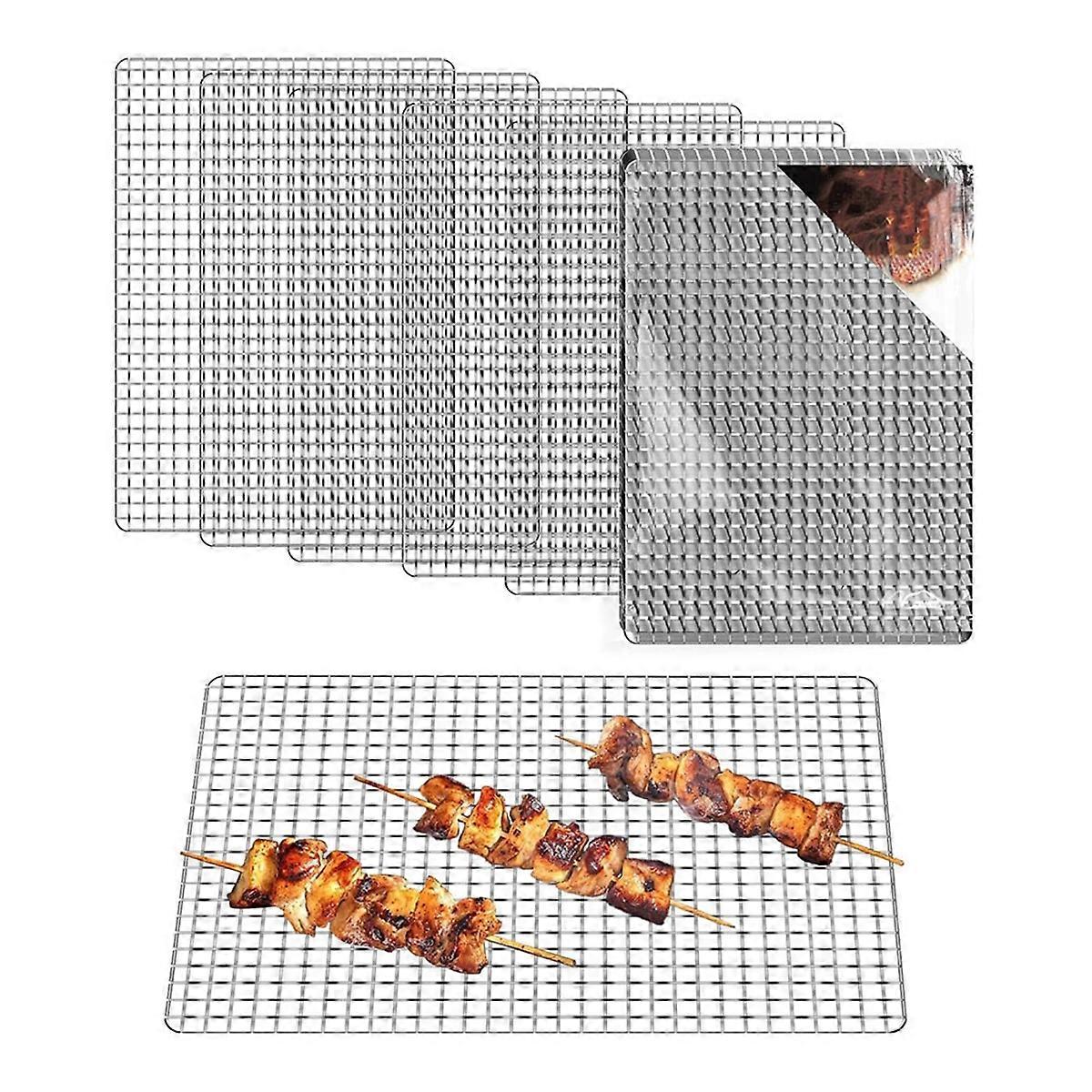 Grill Topper,Grill Grates,10Pcs 11.8x15.7In Baking Rack Replacement
