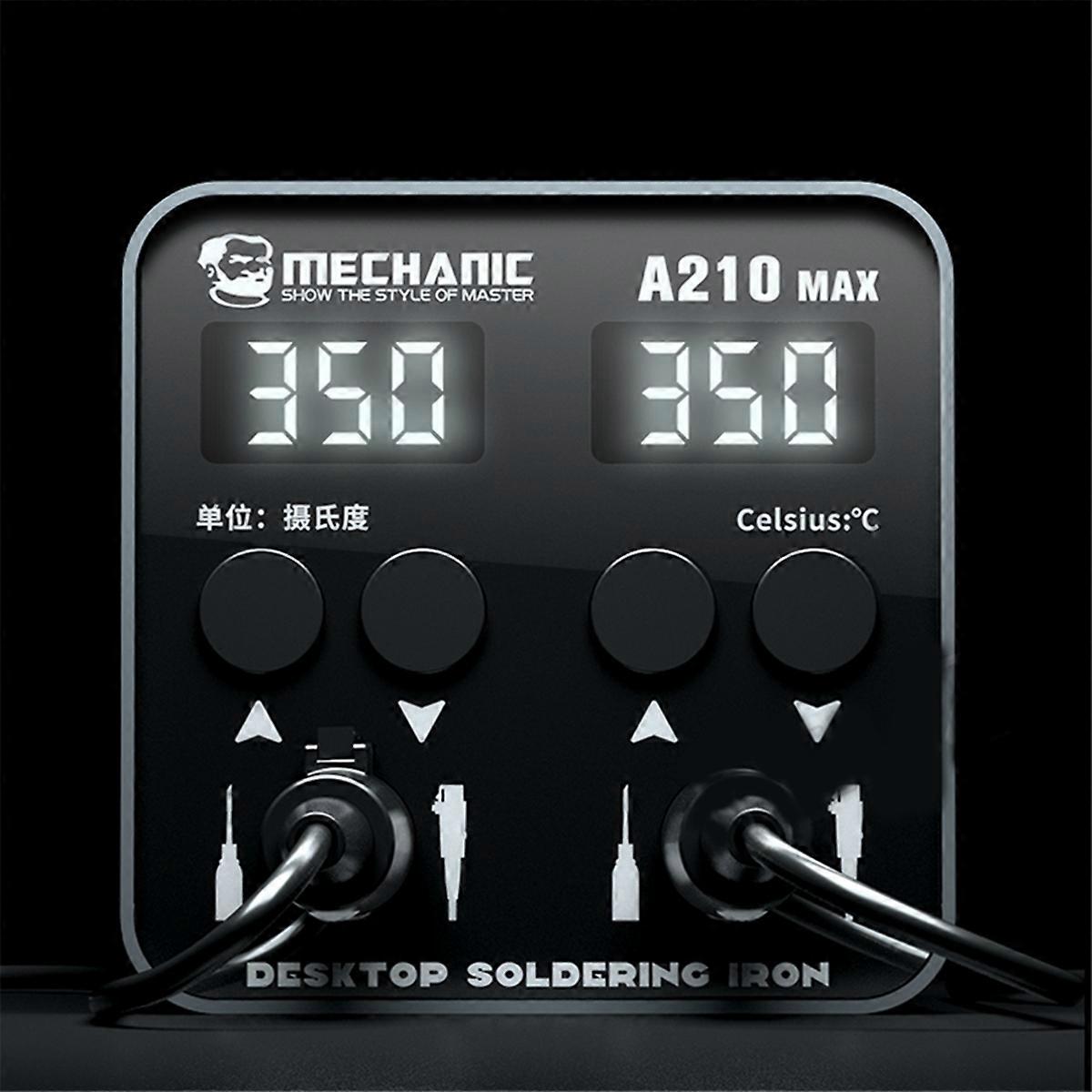  A210 MAX Soldering Station Tips Double Station EU Plug