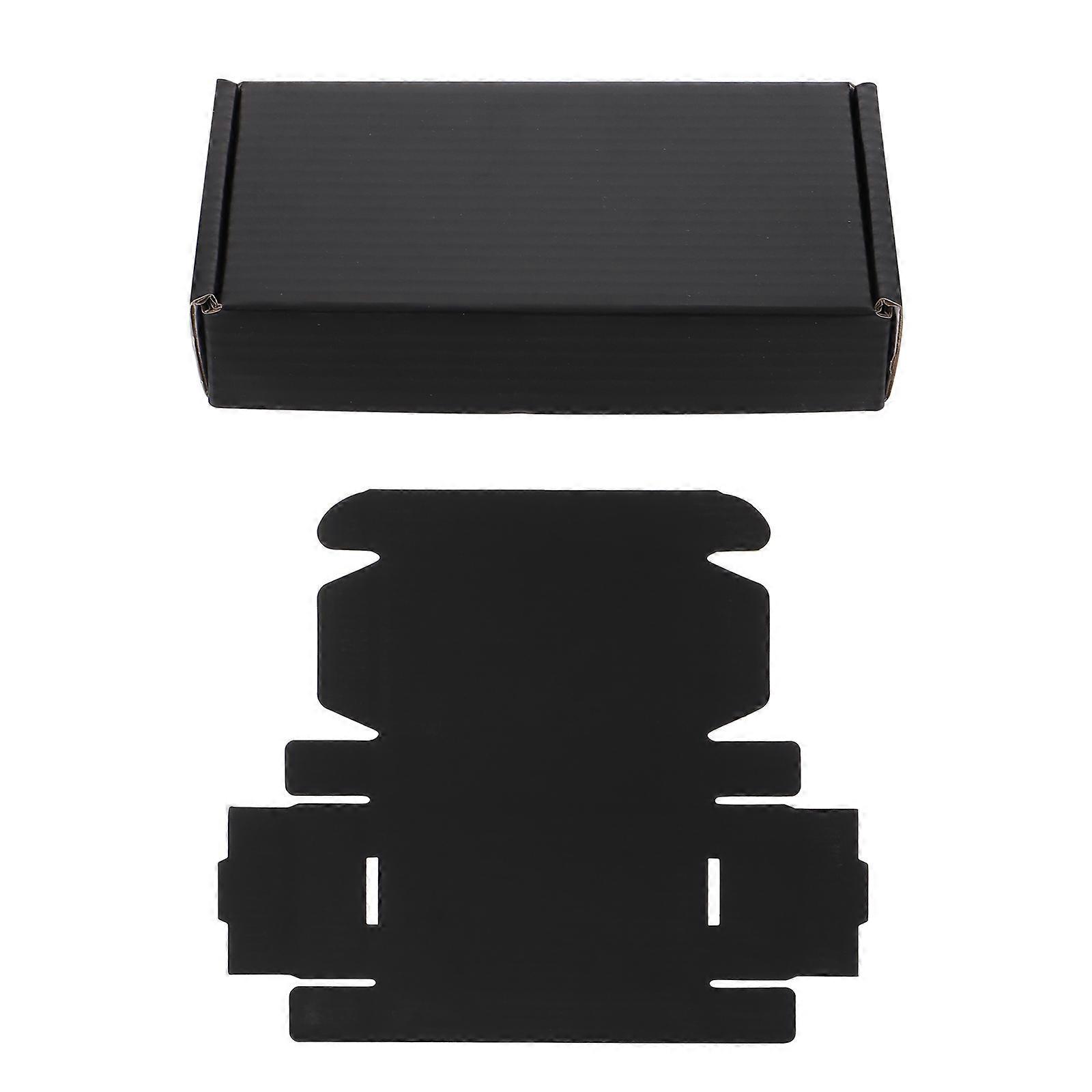 Corrugated Box Multi-Functional Package Box for Storage 15Pcs Black Paper
