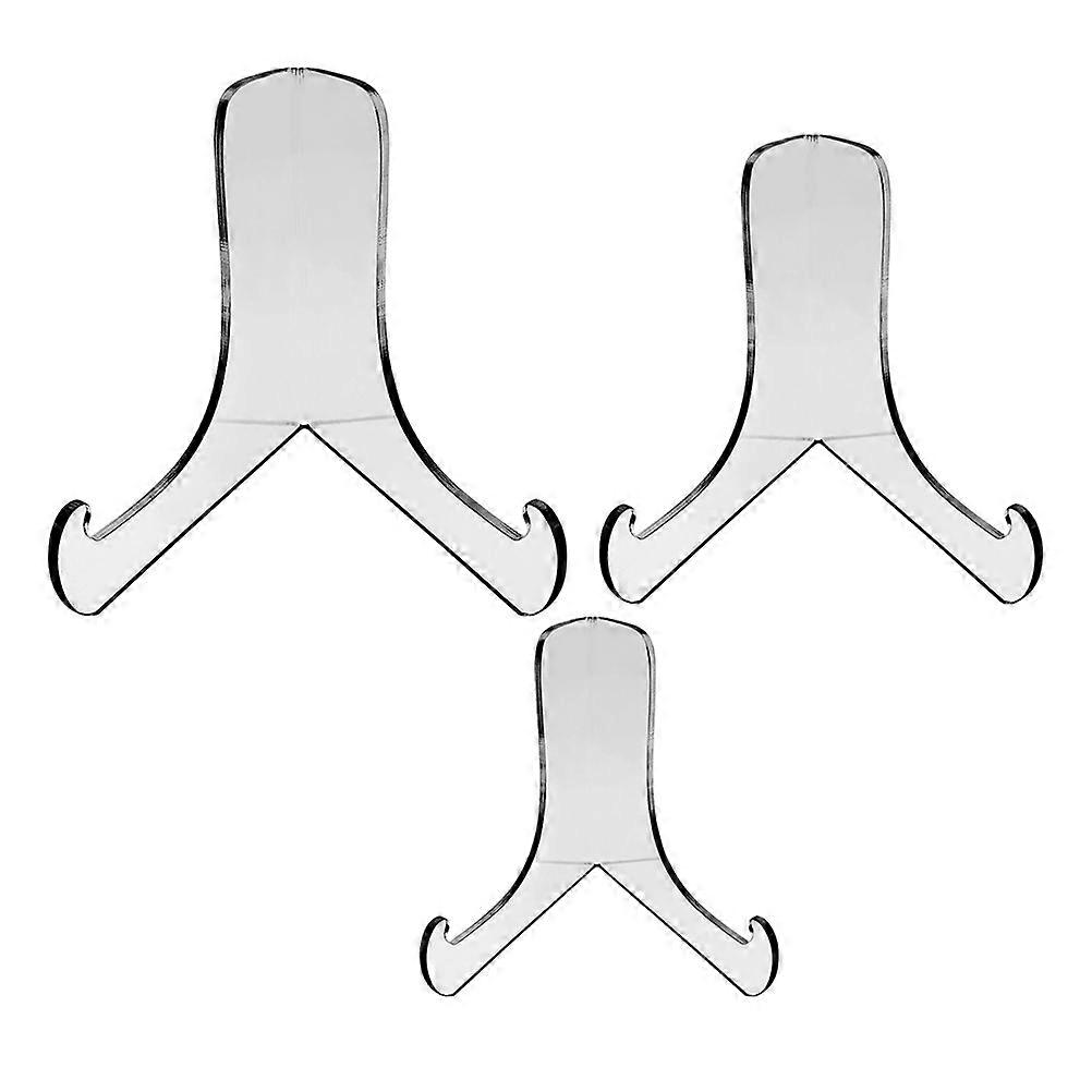 Silver Acrylic Plate Stand for Display Including 15Pcs Clear Holders