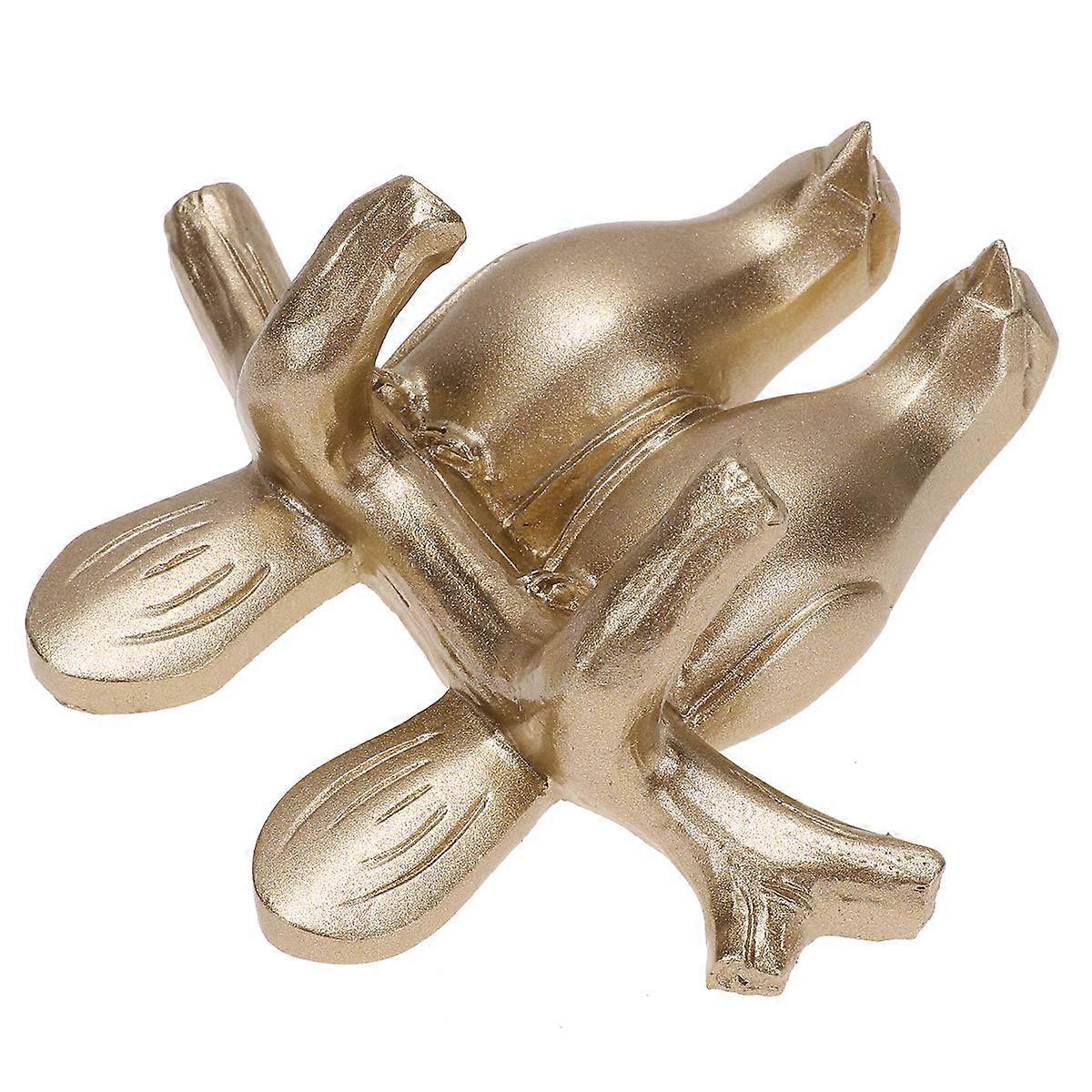 Wall Mounted Resin Birds Hooks for Home Use Golden Adhesive Hooks