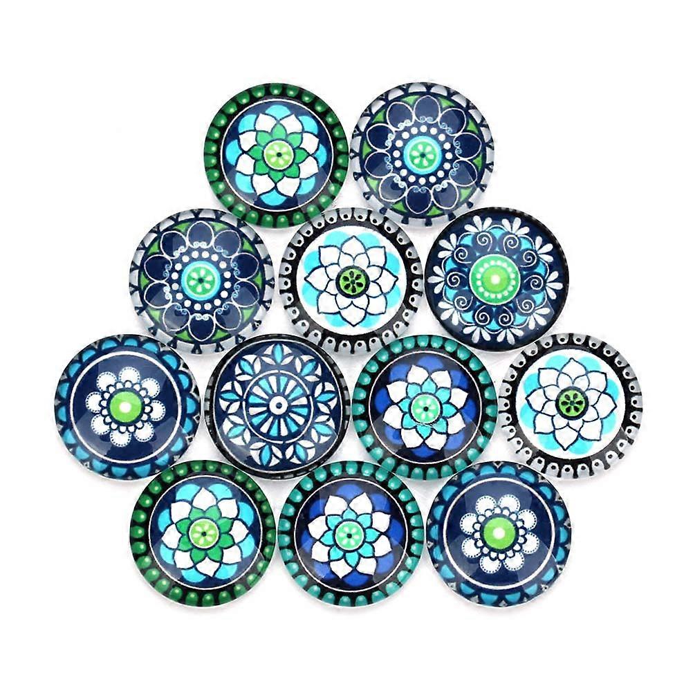 Jewelry Making Accessories Glass Flower Pattern Patch for DIY 1 Bag 20Pcs