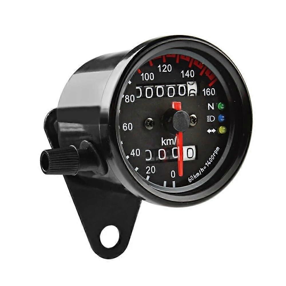 Gauge Odometer Tachometer Universal 12V Motorcycle Dual Speed Meter With LED Indicator