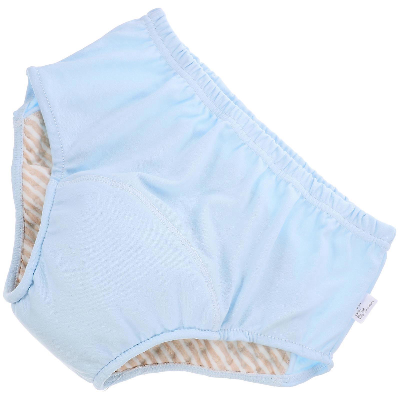 Washable Adult Diaper 3Pcs For Incontinent Users Safe Leak-Proof Structure Rectangular Shape Blue