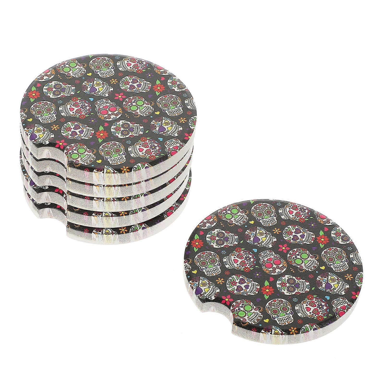 Cup Mats for Home Skeleton Skull Coasters for Home 30Pcs Set