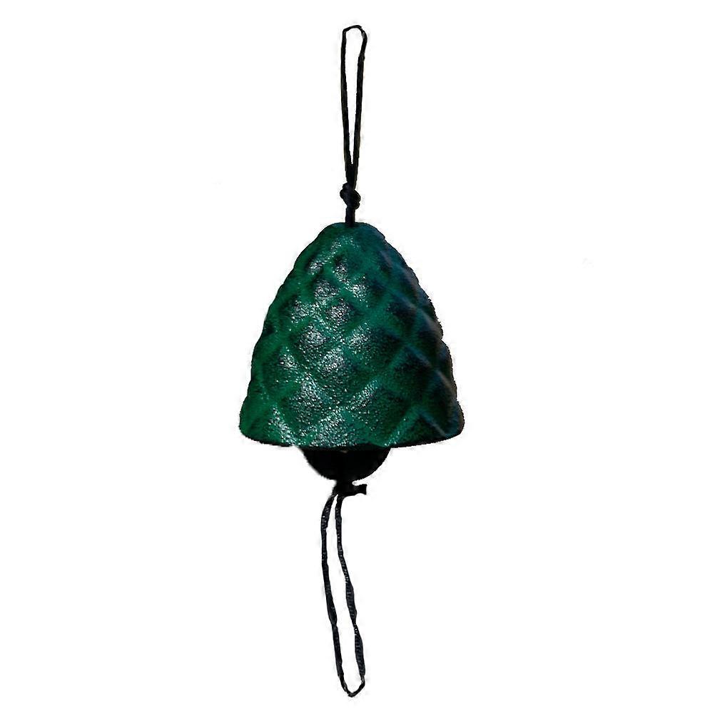 Green Pine Cone Wind Chime Cast Iron Windchime for Decoration 3Pcs