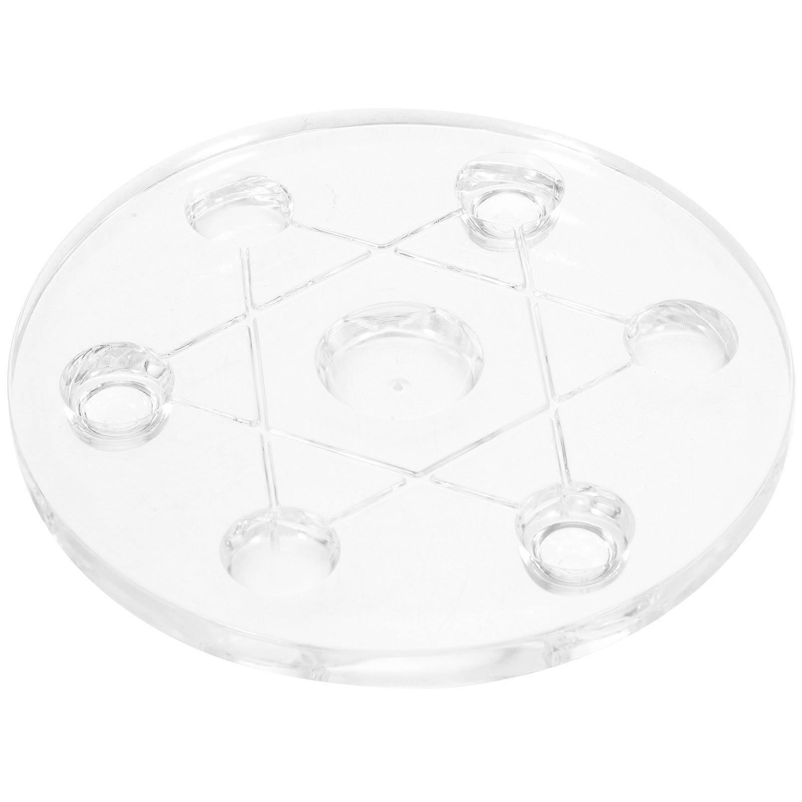 Decorative Acrylic Crystal Ball Holder Square Stand For Home Display 12X12X1CM Transparent 2Pcs