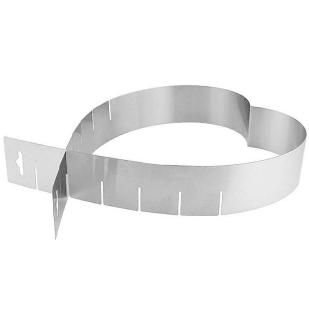 Adjustable Heart-Shaped Cake Ring Baking Tool For DIY Baking And Mousse Preparation Silver Color 4Pcs