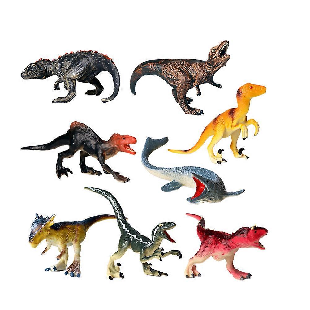 Artificial Dinosaur Model Set for Decoration 8Pcs Kids Plastic Dinosaur Toys