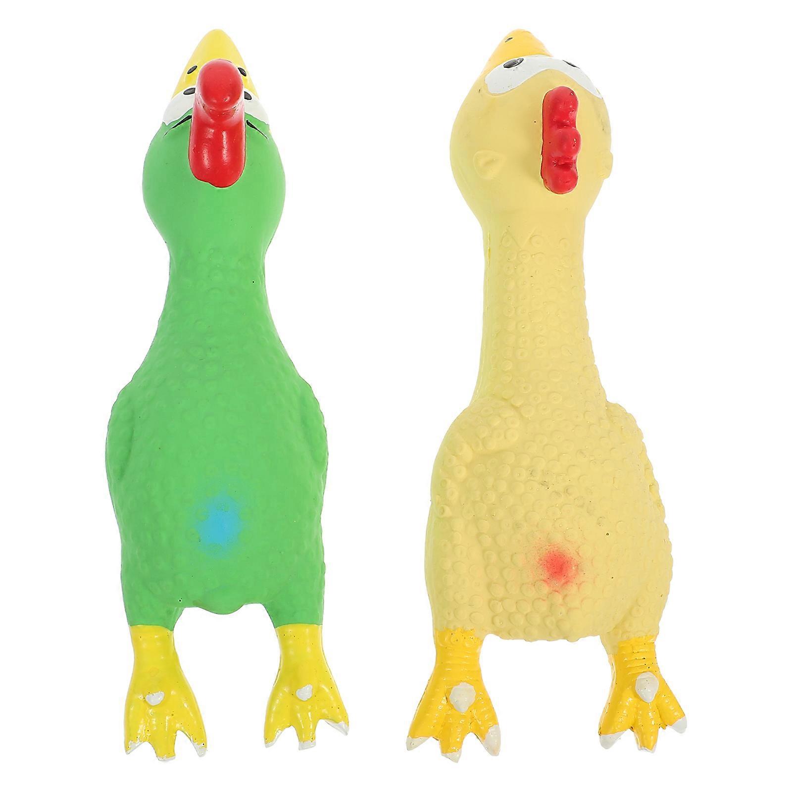 Latex Dog Squeaking Toy for Chewing 2Pcs Durable Interactive Molar Playthings