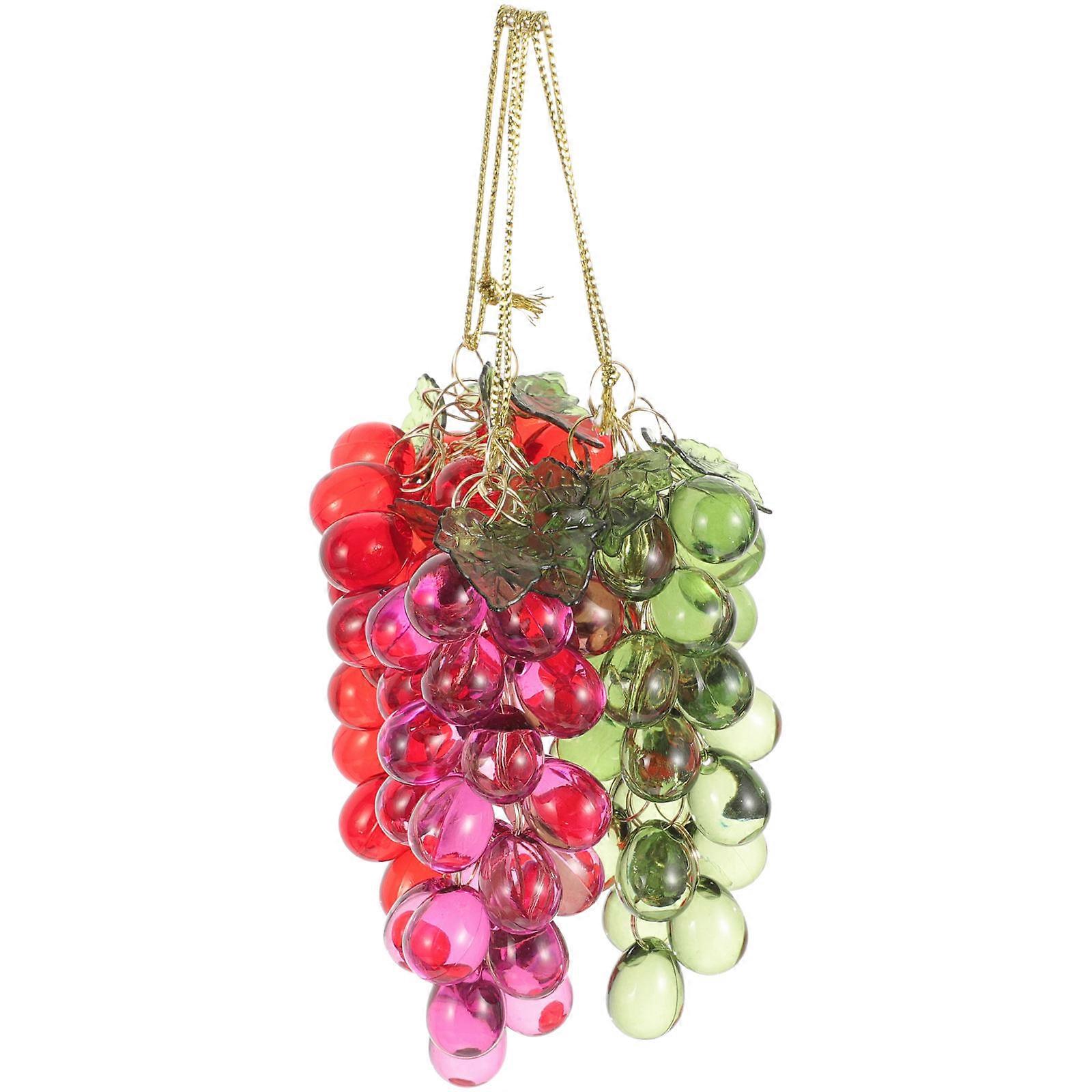 Party Decor Acrylic Grape Hanging Ornament 12Pcs Assorted Colors