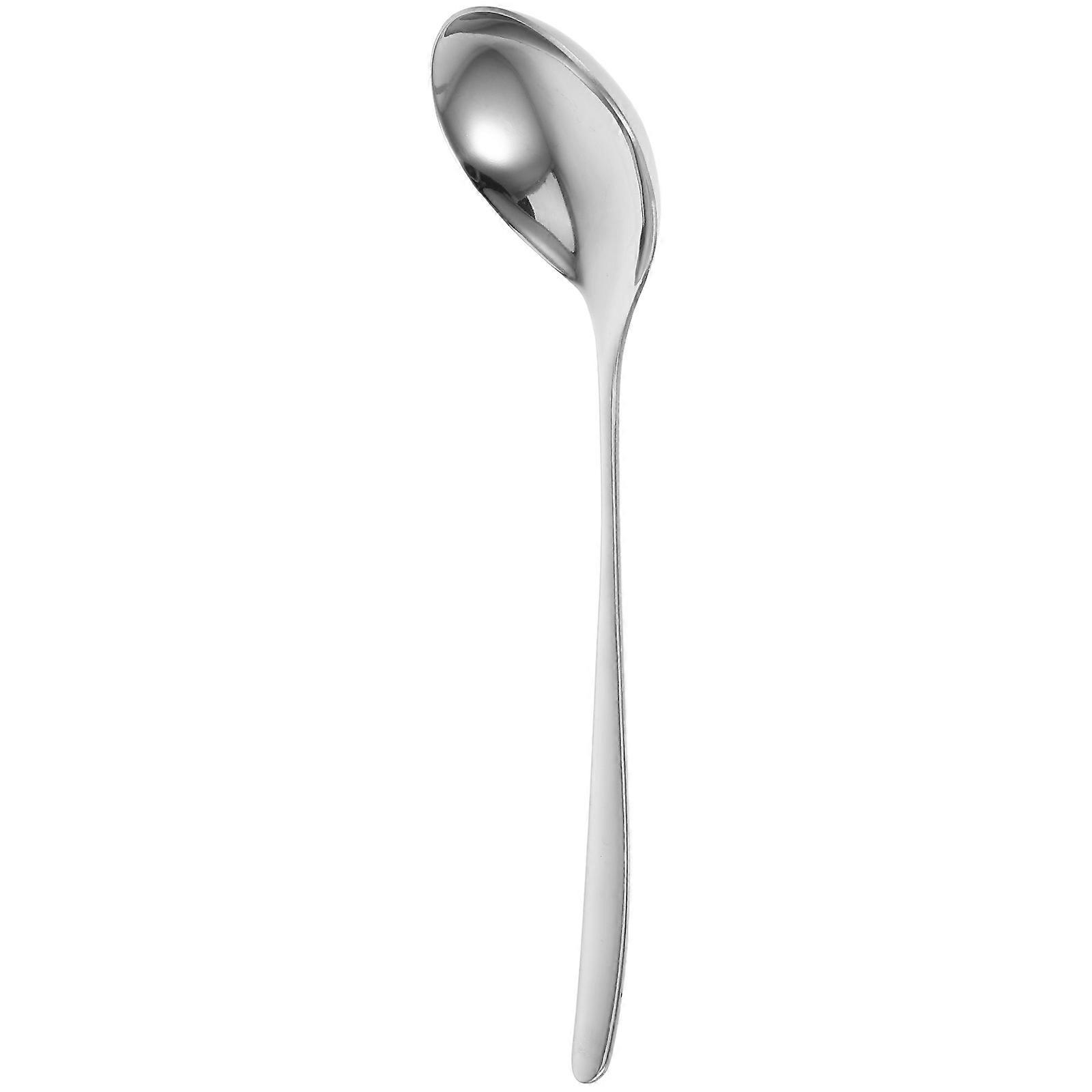 Silver Stainless Steel Serving Spoon for Kitchen Use 5Pcs Set