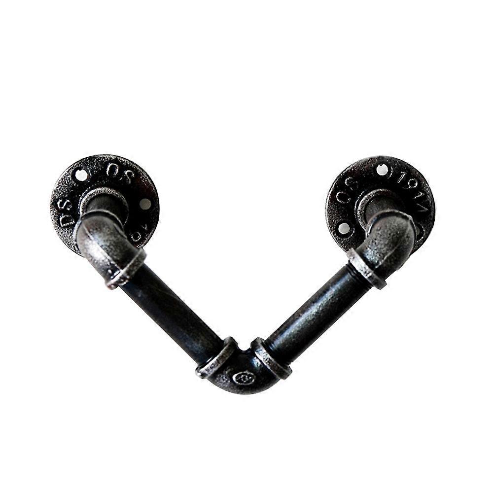 Wall Mounted Iron Art Water Pipe Rack for Wall Decoration 2Pcs