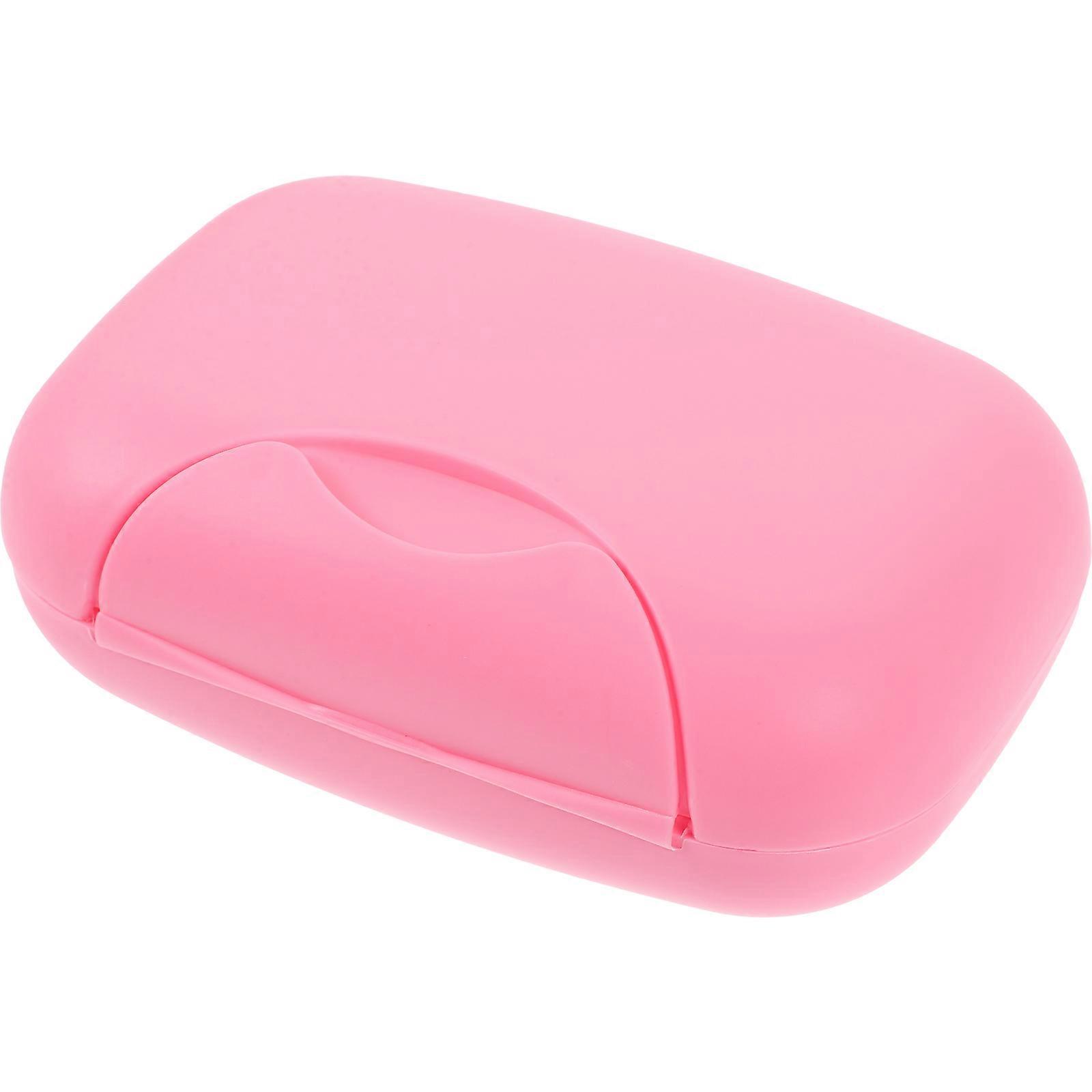 Soap Box Creative Soap Holder for Storage 2Pcs Portable Pink Compact Design