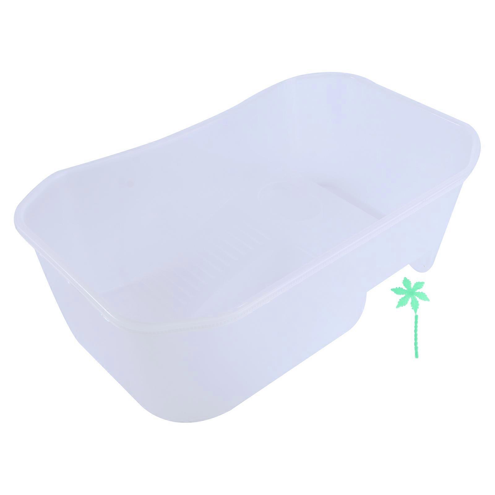 Tortoise Vivarium Box White for Pet Use with Semi-Transparent View and 5-Zone Design