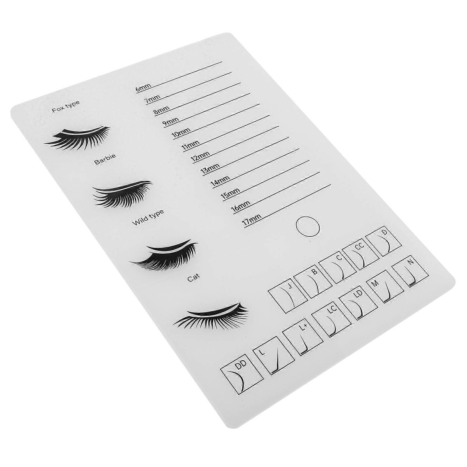 Acrylic Eyelash Grafting Practice Tray Transparent Lash Organizer for Lash Techs 2Pcs
