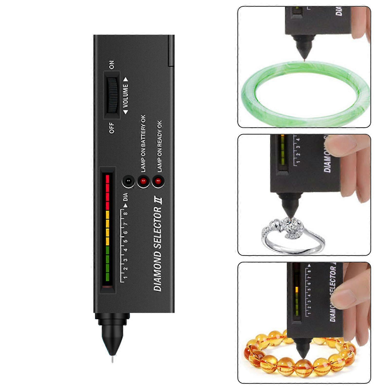 Diamond Selector II Professional LED Diamond Tester Diamond Indicator Jewelry Gem Crystal Jade Selector Test Pen Tool High Accuracy