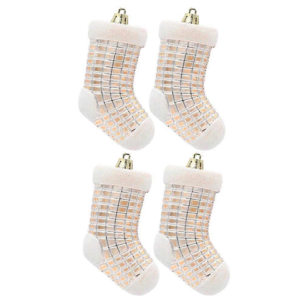 Xmas Tree Pendant Festive Atmosphere Stocking For Christmas Home Decoration 20 Pcs Rectangular Shape Easy To Use