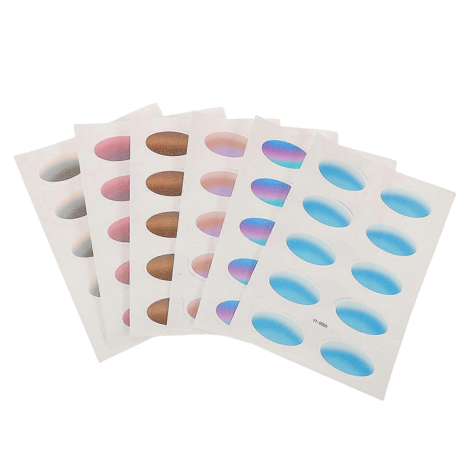 Waterproof Temporary Eyeshadow Stickers for Party Makeup 24 Sheets Multi Color