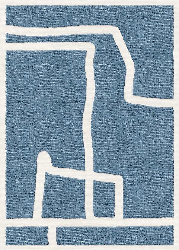 Layered Gotland Klint Cornflower Blue Rug