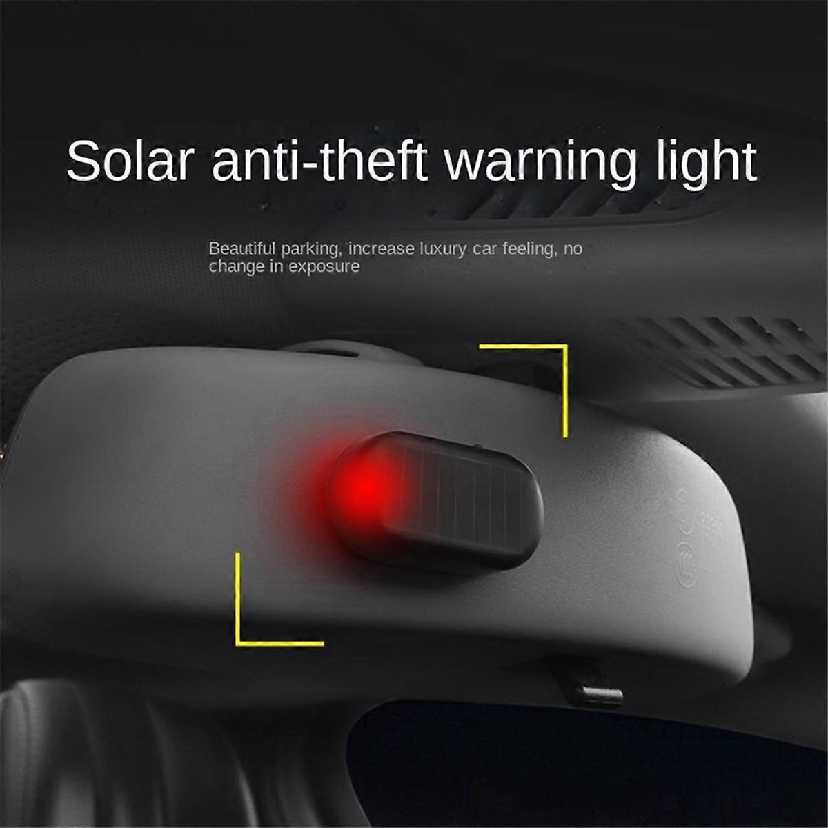 4 Pcs Solar Power Simulated Alarm Warning LED Flashing Security Light