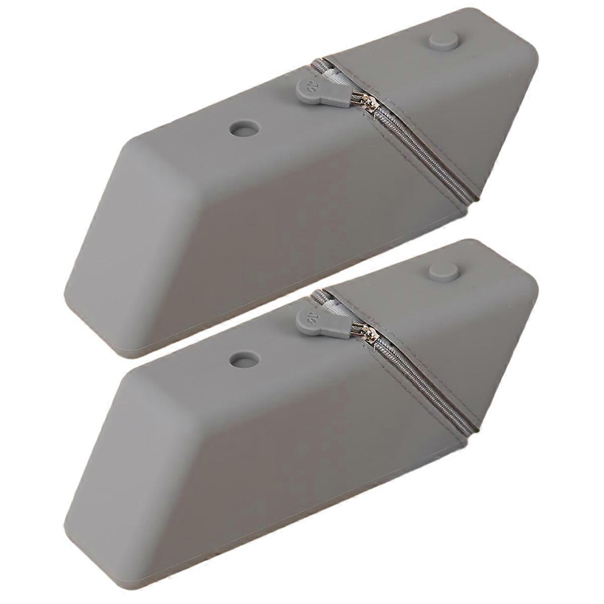 2pc Large Capacity Student Pencil Case Silicone Pencil Case Gradient Rectangular Stationery Organiz